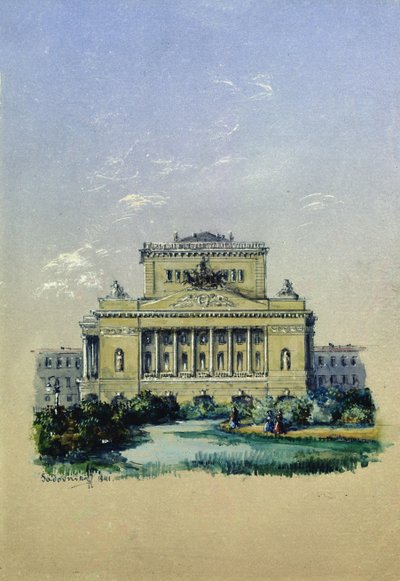 Das Alexander-Theater in St. Petersburg, 1841 von Vasili Semenovich Sadovnikov